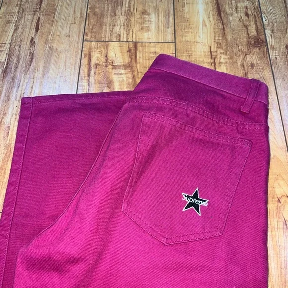Supreme Men's Pink Straight Jeans